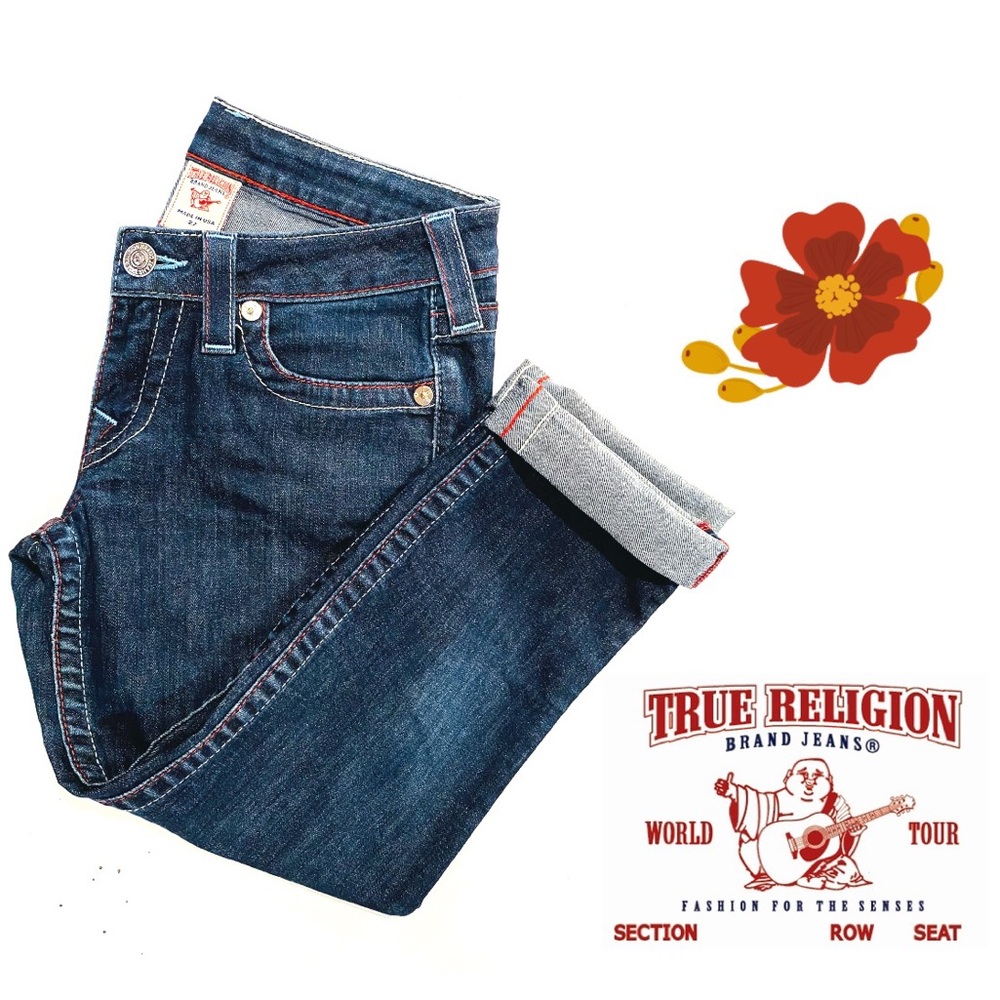 TRUE RELIGION Red, White and Blue Capri